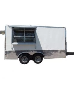 Cheap Concession Trailers Shop 30 8.5' x 14' Concession Food Trailer White Event Catering