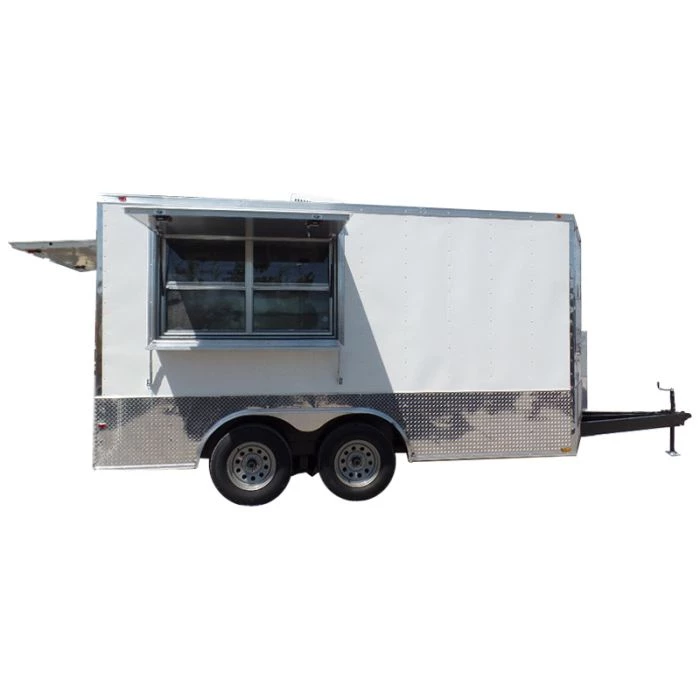 8.5' x 14' Concession Food Trailer White Event Catering 1 8.5' x 14' Concession Food Trailer White Event Catering