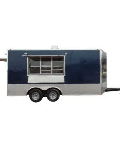 8.5' x 16' Food Concession Trailer Indigo Blue