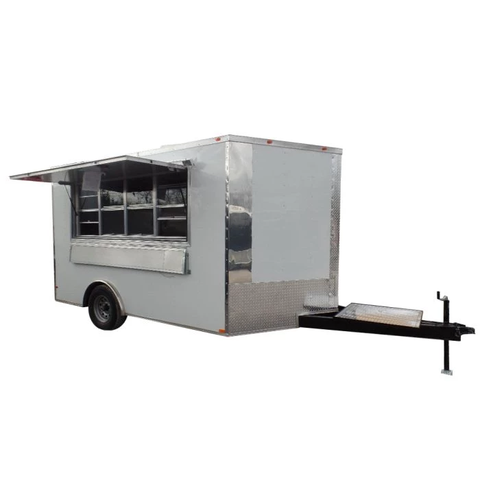 8.5' x 12' Concession Trailer White Event Catering Food 1 8.5' x 12' Concession Trailer White Event Catering Food