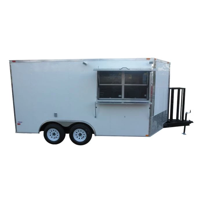 Concession Food Trailer - 8.5' x 14' - White and Features Vent Hood 2 Concession Food Trailer - 8.5' x 14' - White and Features Vent Hood - Image 2