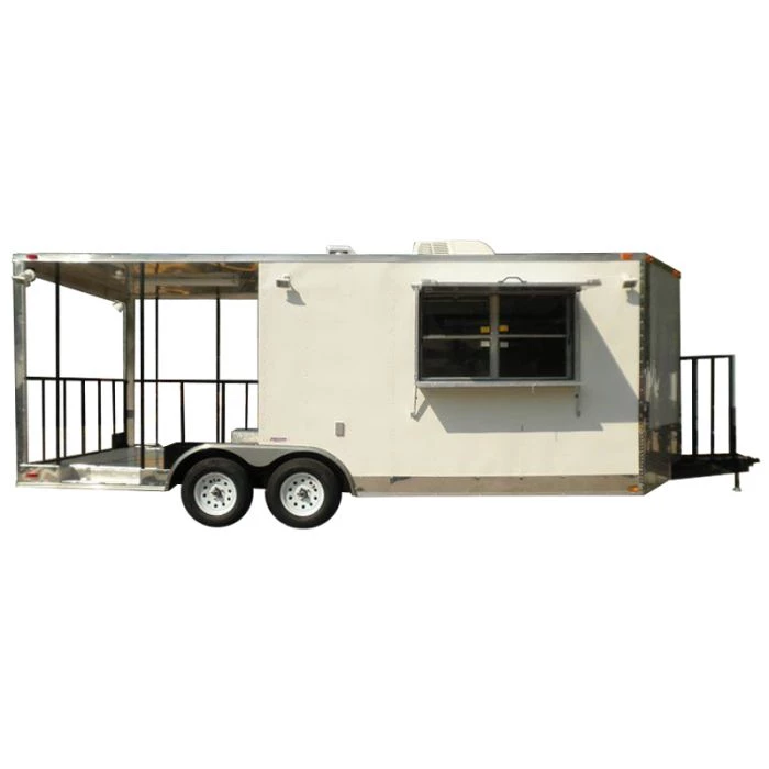 Concession Trailer 8.5'x20' White - BBQ Smoker Vending Concession 1 Concession Trailer 8.5'x20' White - BBQ Smoker Vending Concession