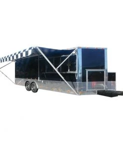 Concession Trailer 8.5'x24' Black - BBQ Food Vending Catering