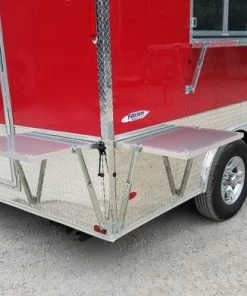 8.5' x 16' Red Half V-nose Half Flat Front Food Trailer With Appliances 46 8.5' x 16' Red Half V-nose Half Flat Front Food Trailer With Appliances -Cheap Concession Trailers Shop 20190606 144832 1