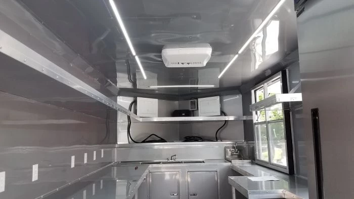 8.5' x 16' Red Half V-nose Half Flat Front Food Trailer With Appliances 9 8.5' x 16' Red Half V-nose Half Flat Front Food Trailer With Appliances - Image 9