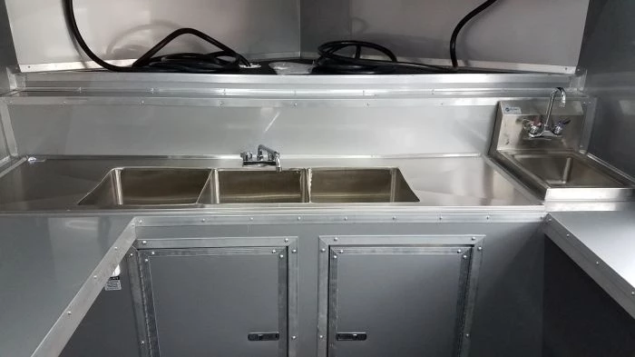 8.5' x 16' Red Half V-nose Half Flat Front Food Trailer With Appliances 14 8.5' x 16' Red Half V-nose Half Flat Front Food Trailer With Appliances - Image 14