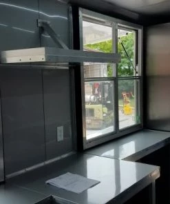 8.5' x 16' Red Half V-nose Half Flat Front Food Trailer With Appliances 30 8.5' x 16' Red Half V-nose Half Flat Front Food Trailer With Appliances -Cheap Concession Trailers Shop 20190606 145020 1