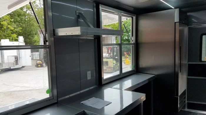 8.5' x 16' Red Half V-nose Half Flat Front Food Trailer With Appliances 3 8.5' x 16' Red Half V-nose Half Flat Front Food Trailer With Appliances - Image 3