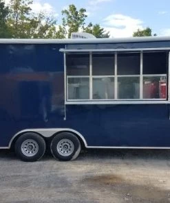 8.5' x 20' Indigo Blue Concession Food Trailer