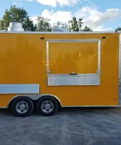 8.5' x 16' Yellow Food Concession Trailer with Appliances -Cheap Concession Trailers Shop 20190618 181527 1