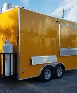 8.5' x 16' Yellow Food Concession Trailer with Appliances -Cheap Concession Trailers Shop 20190618 181535 1