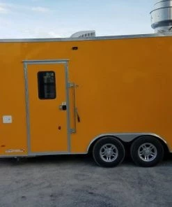 8.5' x 16' Yellow Food Concession Trailer with Appliances -Cheap Concession Trailers Shop 20190618 181642 1
