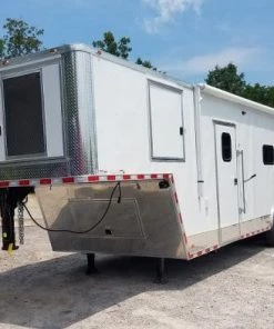 8.5' x 33' White Goose-Neck Mobile Veterinary Clinic -Cheap Concession Trailers Shop 20190629 115418 1