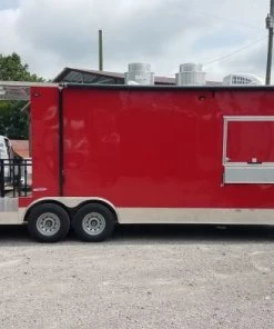 8.5' x 26' Red Porch Style Concession Food Trailer -Cheap Concession Trailers Shop 20190722 105028 1