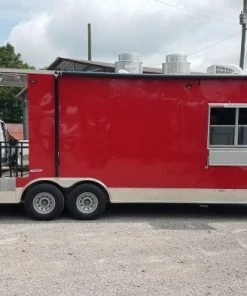 8.5' x 26' Red Porch Style Concession Food Trailer -Cheap Concession Trailers Shop 20190722 105118 1