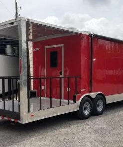 8.5' x 26' Red Porch Style Concession Food Trailer -Cheap Concession Trailers Shop 20190722 105130 1