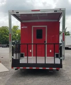 8.5' x 26' Red Porch Style Concession Food Trailer -Cheap Concession Trailers Shop 20190722 105138 1