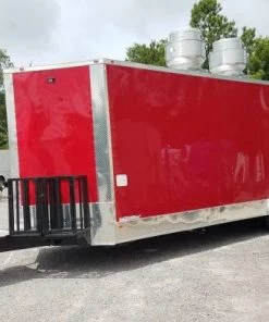 8.5' x 26' Red Porch Style Concession Food Trailer -Cheap Concession Trailers Shop 20190722 105248 1