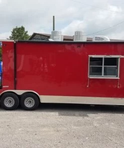 8.5' x 26' Red Porch Style Concession Food Trailer -Cheap Concession Trailers Shop 20190722 105329 1