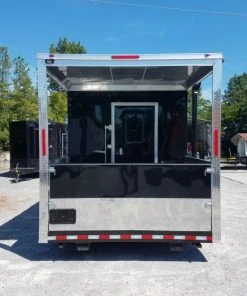 8.5' x 24' Porch Style Black Concession Food Trailer -Cheap Concession Trailers Shop 20190816 105621 1