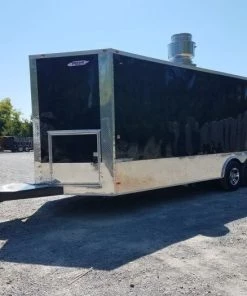 8.5' x 24' Porch Style Black Concession Food Trailer -Cheap Concession Trailers Shop 20190816 105654 1