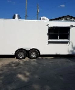 8.5' x 20' White Custom Concession Food Trailer With Appliances -Cheap Concession Trailers Shop 20190821 164703 1 1