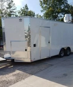 8.5' x 20' White Custom Concession Food Trailer With Appliances -Cheap Concession Trailers Shop 20190821 164753 1 1