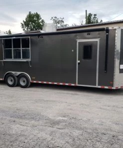 8.5' x 28' Charcoal Grey Concession Food Trailer -Cheap Concession Trailers Shop 20190827 185343 1 1 1