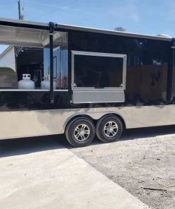 8.5' x 24' Porch Style Black Concession Food Trailer With Appliances -Cheap Concession Trailers Shop 20190830 124155 1