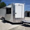 8.5' x 18' White Concession Food Trailer with Restroom
