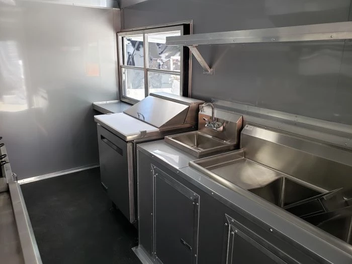 8.5' x 18' White Concession Food Trailer with Restroom 18 8.5' x 18' White Concession Food Trailer with Restroom - Image 18