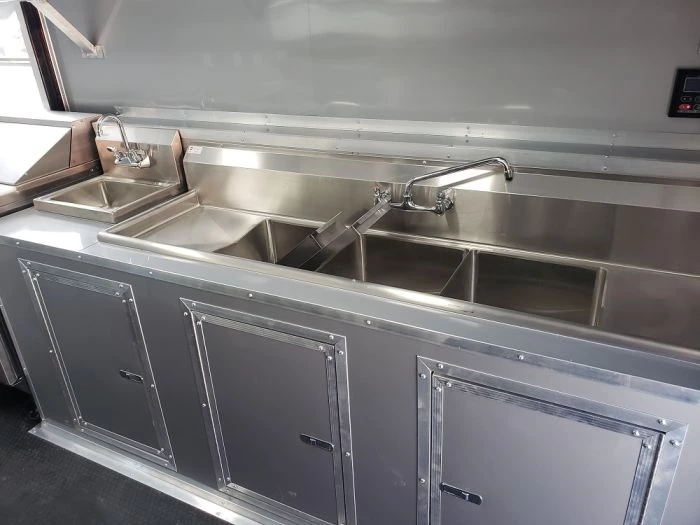 8.5' x 18' White Concession Food Trailer with Restroom 11 8.5' x 18' White Concession Food Trailer with Restroom - Image 11