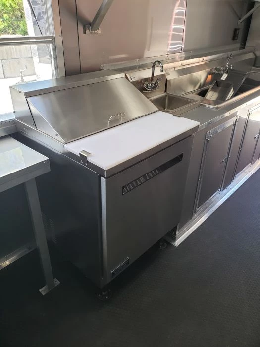 8.5' x 18' White Concession Food Trailer with Restroom 7 8.5' x 18' White Concession Food Trailer with Restroom - Image 7