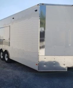 8.5' x 20' White Custom Built Concession Food Trailer -Cheap Concession Trailers Shop 20190905 103955 1
