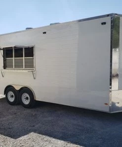 8.5' x 20' White Custom Built Concession Food Trailer
