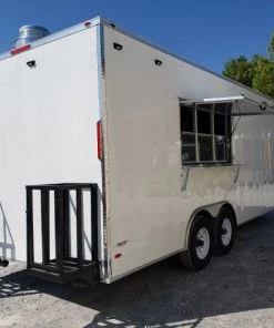8.5' x 20' White Custom Built Concession Food Trailer -Cheap Concession Trailers Shop 20190905 104044 1