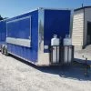 8.5' x 28' Cobalt Blue Catering Concession Food Trailer With Appliances