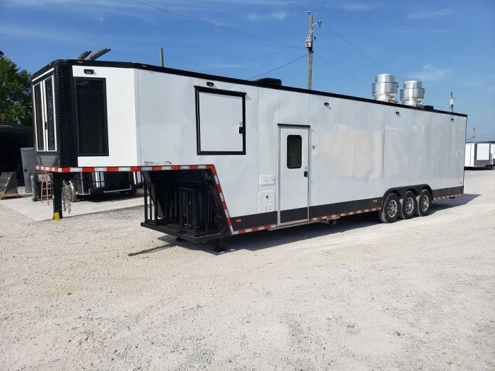 8.5' x 40' White Gooseneck Concession Food Trailer 32 8.5' x 40' White Gooseneck Concession Food Trailer - Image 32