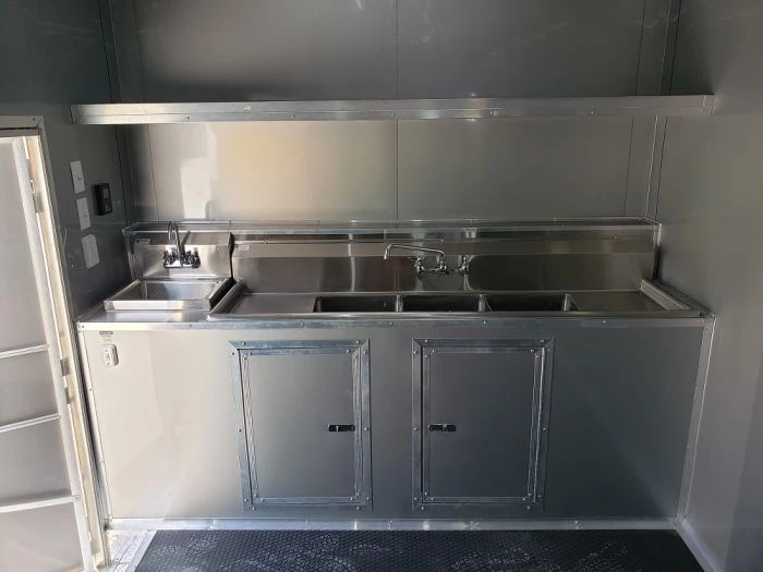 8.5' x 40' White Gooseneck Concession Food Trailer 14 8.5' x 40' White Gooseneck Concession Food Trailer - Image 14