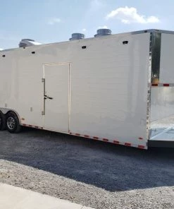 8.5' x 32' White Vending Concession Food Trailer