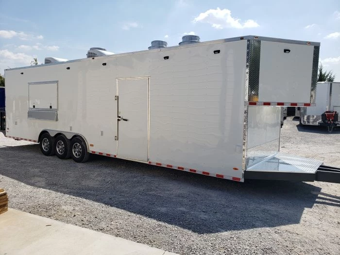 8.5' x 32' White Vending Concession Food Trailer 1 8.5' x 32' White Vending Concession Food Trailer
