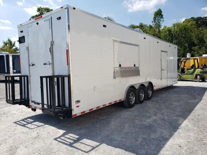 8.5' x 32' White Vending Concession Food Trailer 4 8.5' x 32' White Vending Concession Food Trailer - Image 4