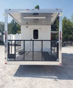 8.5' x 22' White Porch Style Concession Food Trailer -Cheap Concession Trailers Shop 20191003 123919 1