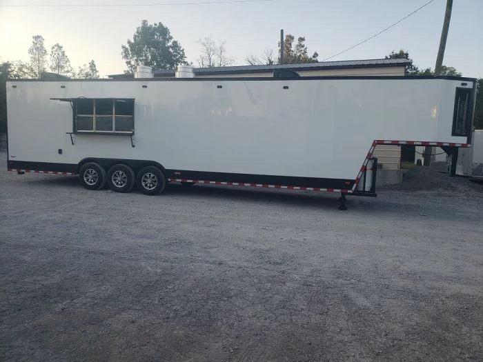 8.5' x 40' White Gooseneck Concession Food Trailer With Appliances 21 8.5' x 40' White Gooseneck Concession Food Trailer With Appliances - Image 21