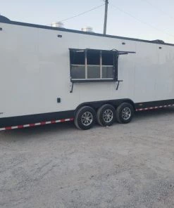 8.5' x 40' White Gooseneck Concession Food Trailer With Appliances 77 8.5' x 40' White Gooseneck Concession Food Trailer With Appliances -Cheap Concession Trailers Shop 20191003 175254 1