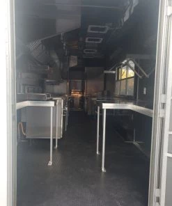 8.5' x 40' White Gooseneck Concession Food Trailer With Appliances 85 8.5' x 40' White Gooseneck Concession Food Trailer With Appliances -Cheap Concession Trailers Shop 20191003 175325 1