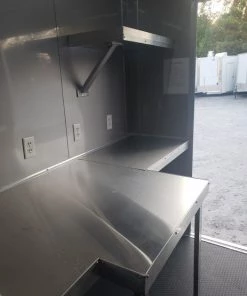 8.5' x 40' White Gooseneck Concession Food Trailer With Appliances 80 8.5' x 40' White Gooseneck Concession Food Trailer With Appliances -Cheap Concession Trailers Shop 20191003 175647 1