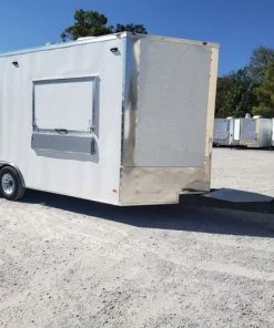 8.5' x 18' White Concession Food Trailer -Cheap Concession Trailers Shop 20191005 111159 1