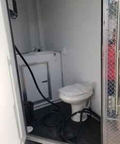 8.5' x 24' Lime Green Porch Style Concession Trailer with Restroom -Cheap Concession Trailers Shop 20191015 090644 1