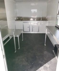 8.5' x 24' Lime Green Porch Style Concession Trailer with Restroom -Cheap Concession Trailers Shop 20191015 092445 1